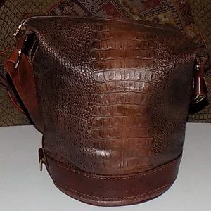 Marino Orlandi large Leather Bucket bag Italy